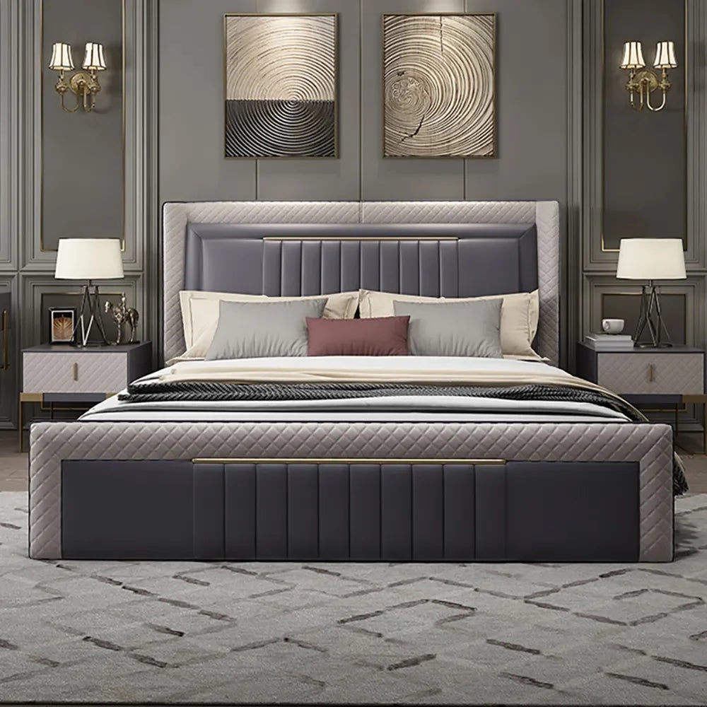 Modern Upholstered Cal King Bed