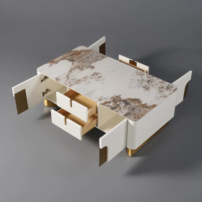 Artus Modern Beige Rectangle Large Coffee Table