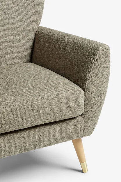 Casual Boucle Sage Green Wilson II Highback Armchair