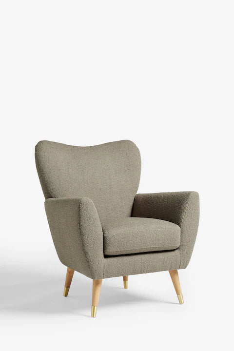 Casual Boucle Sage Green Wilson II Highback Armchair