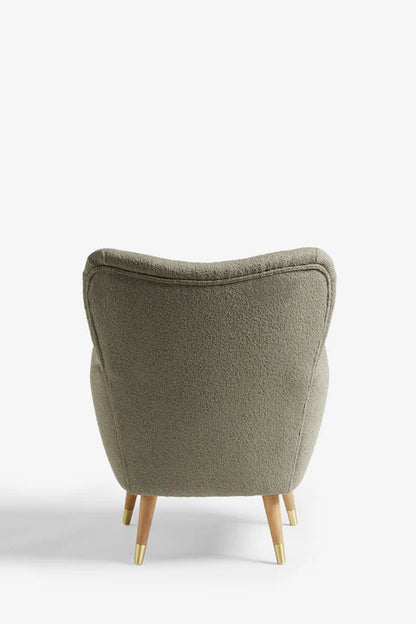 Casual Boucle Sage Green Wilson II Highback Armchair