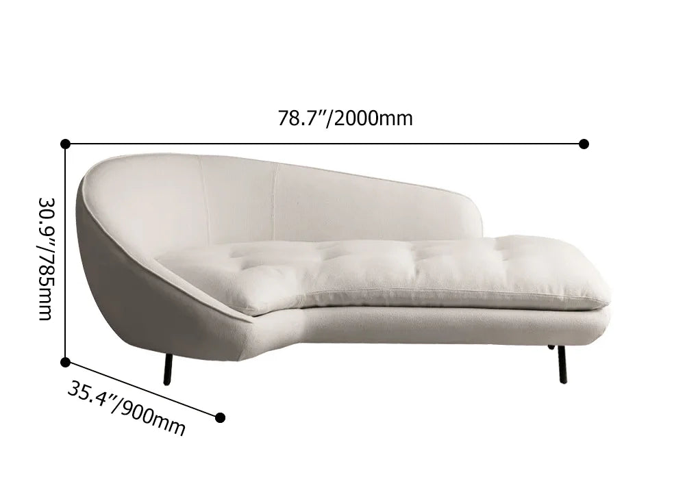 Modern Chaise Longue Sofa Upholstered