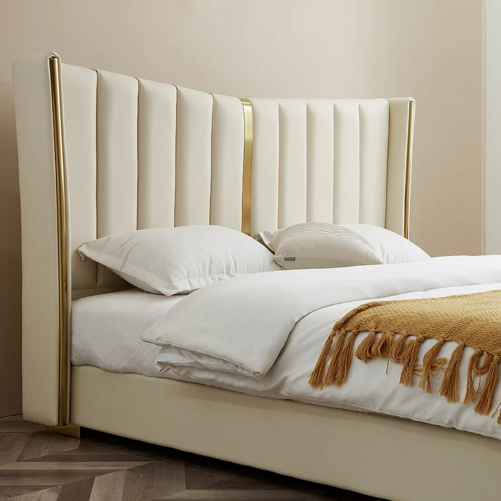 Modern Beige King Size Bed