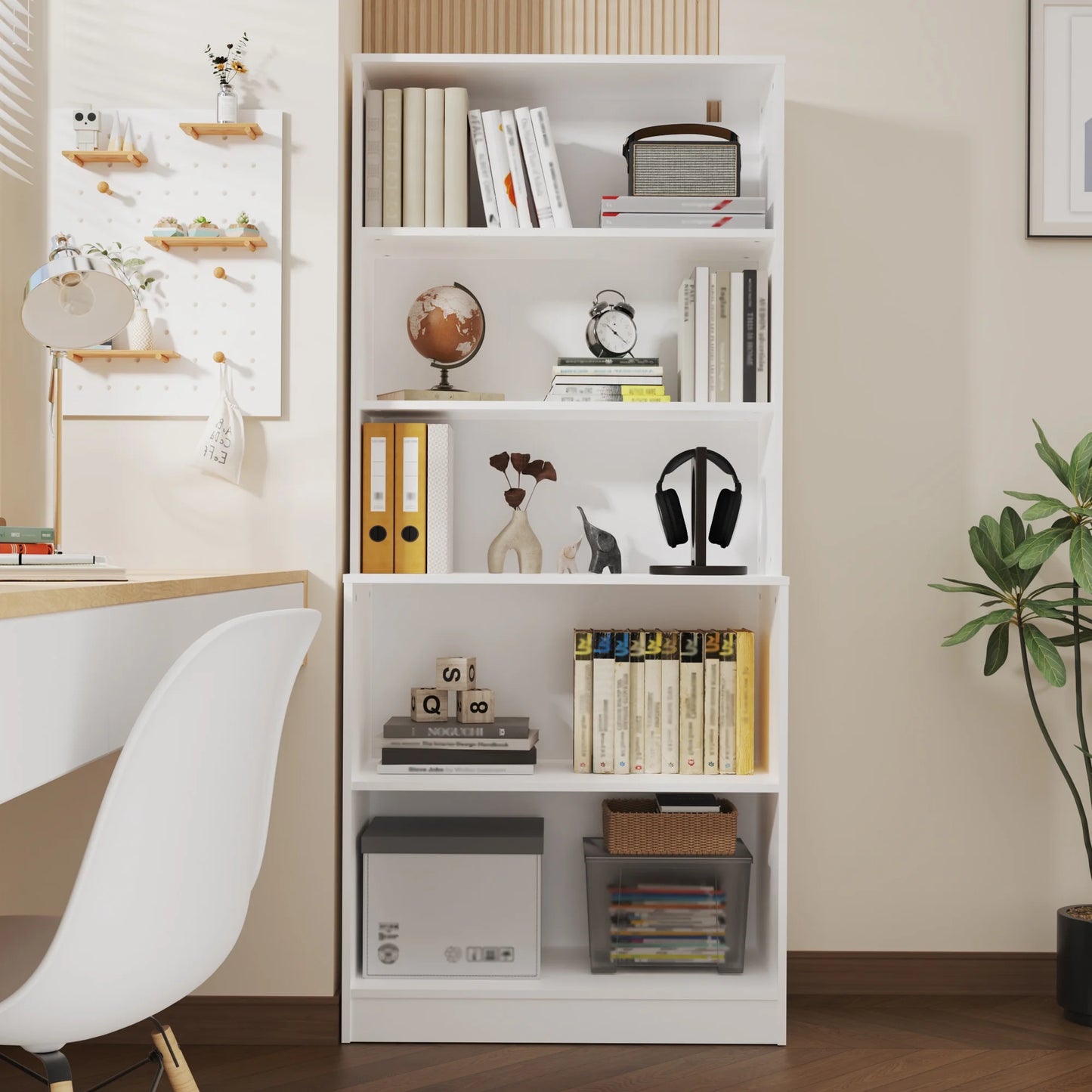 Standing Wood Display Book Shelf