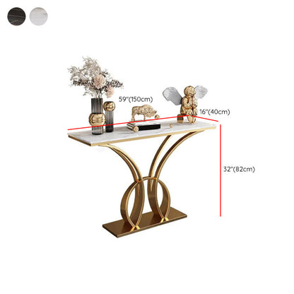 Wide Accent Table Rectangle Shape Console Table