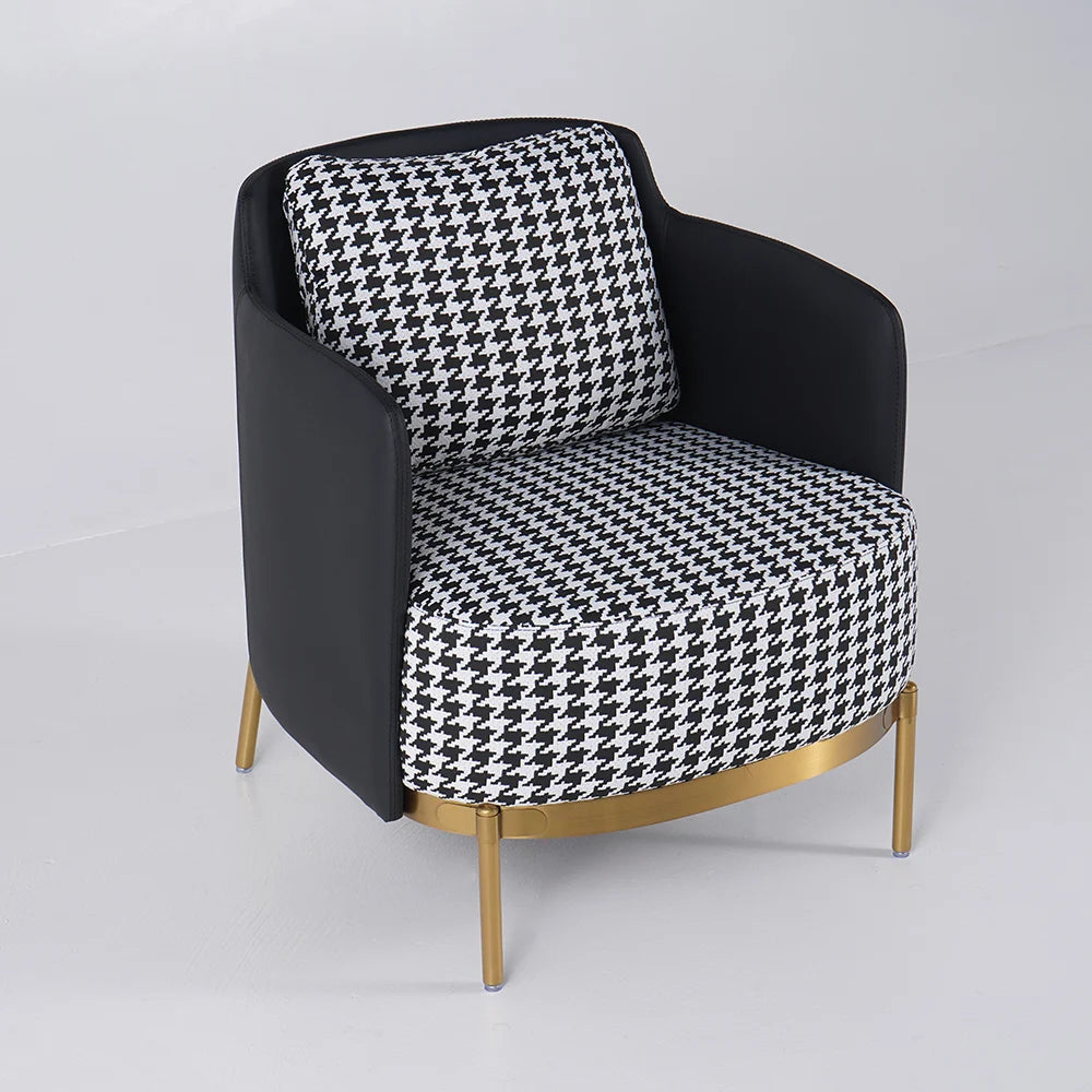 Modern Houndstooth Accent Chair