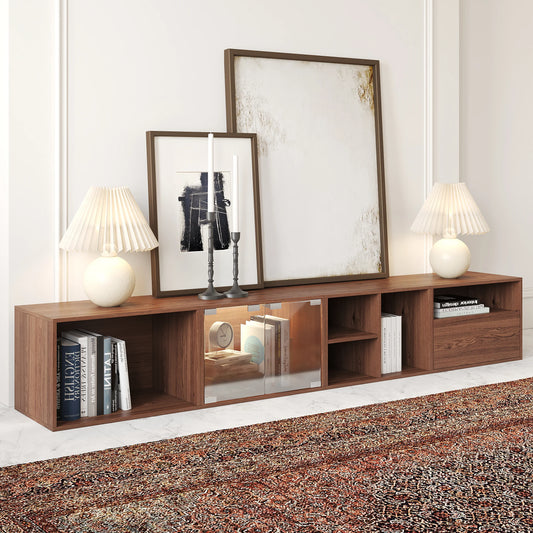 Walnut Modular TV Stand with Storage