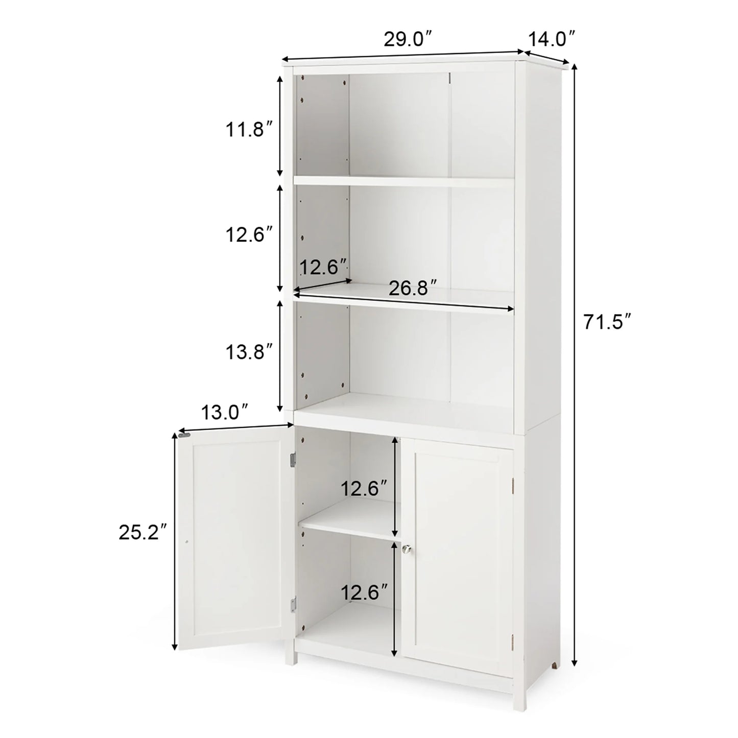 Giantex Standing Wooden Display Bookcase