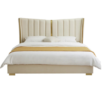 Modern Beige King Size Bed