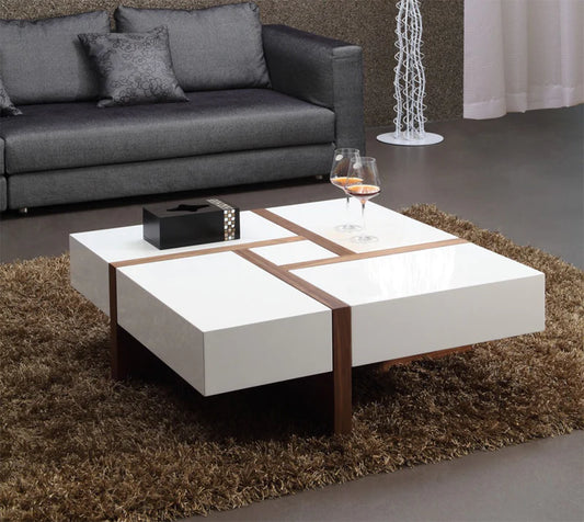 Modern Square Storage Centre Table