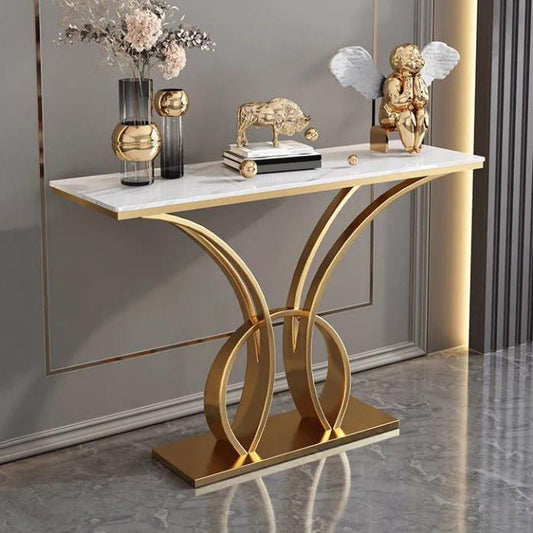 Wide Accent Table Rectangle Shape Console Table