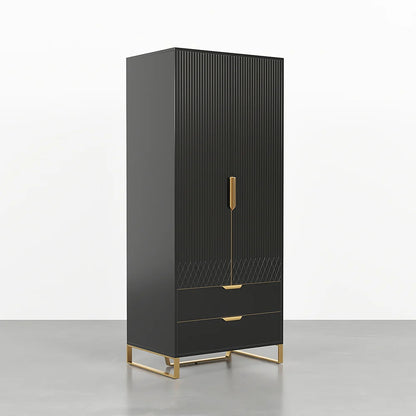 Aro Modern Black Tall Wardrobe