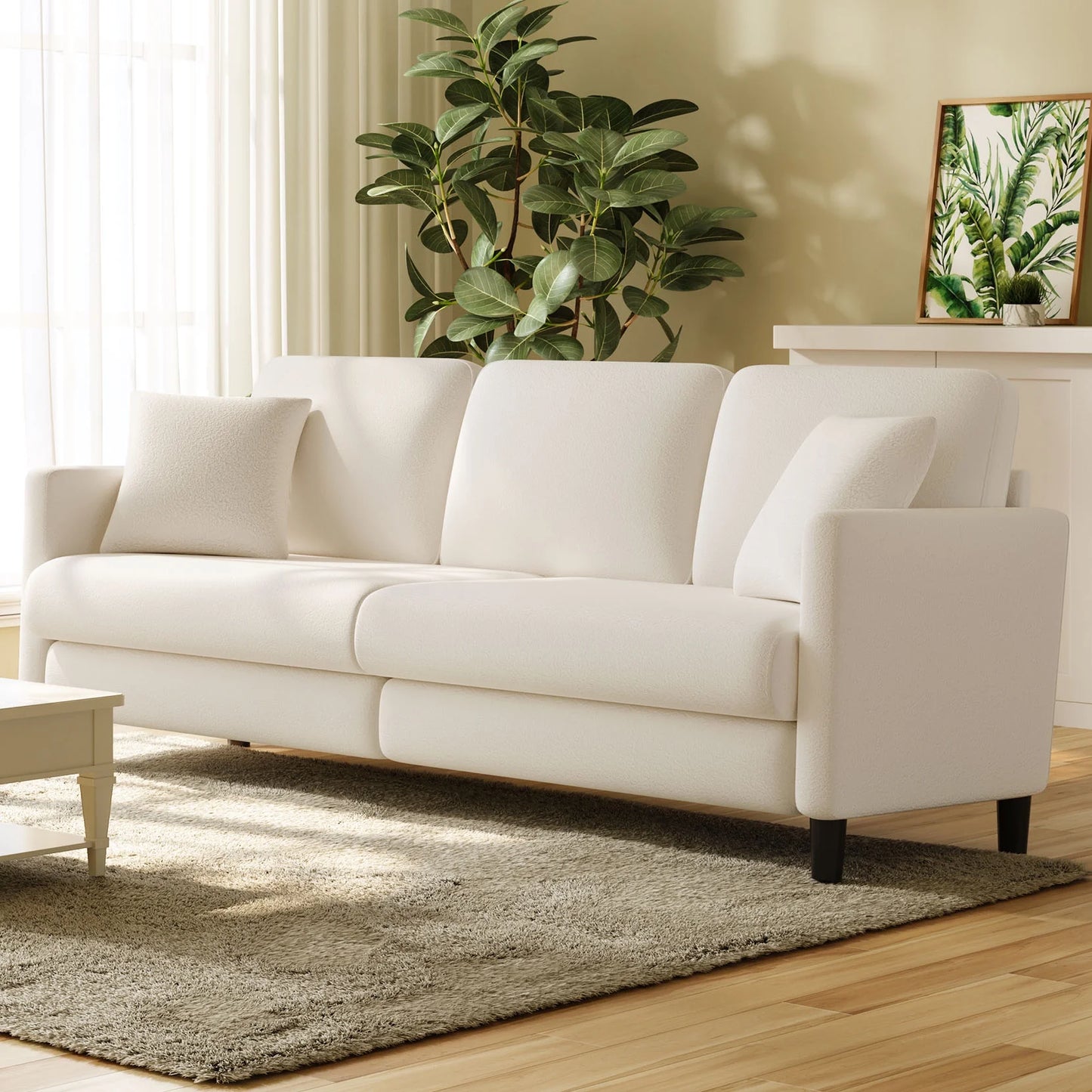 Comfy Teddy Fleece Loveseat Sofa