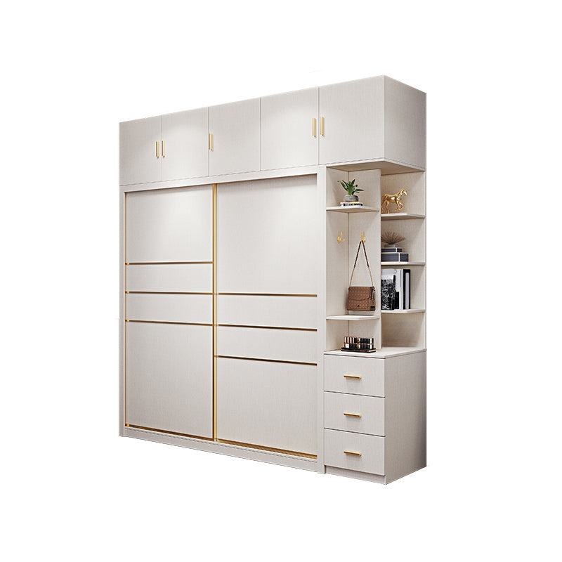 Wardrobe for Bedroom White Cabinet with Drawers