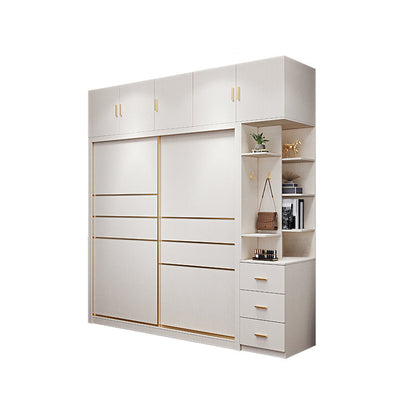 Wardrobe for Bedroom White Cabinet with Drawers