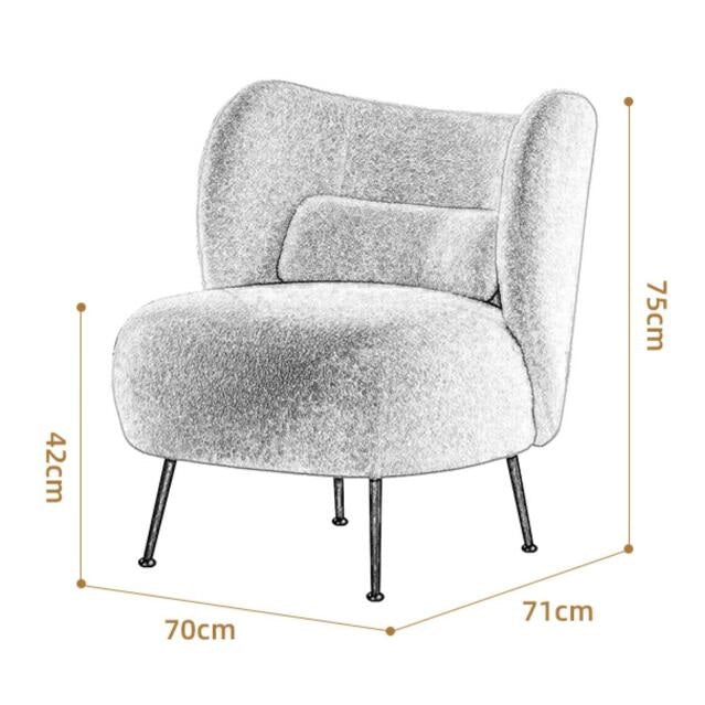 Nordic Living Room Light Luxury Fabric Chair