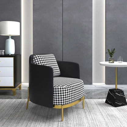 Modern Houndstooth Accent Chair