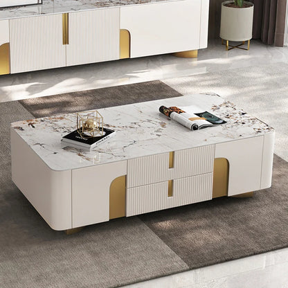 Artus Modern Beige Rectangle Large Coffee Table