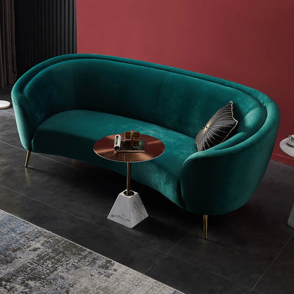 Velly Modern Deep Green Velvet Sofa