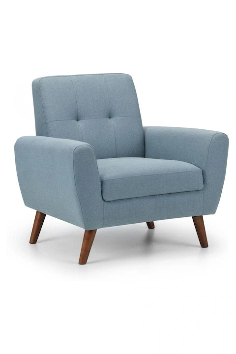 Julian Bowen Blue Monza Compact Retro Chair