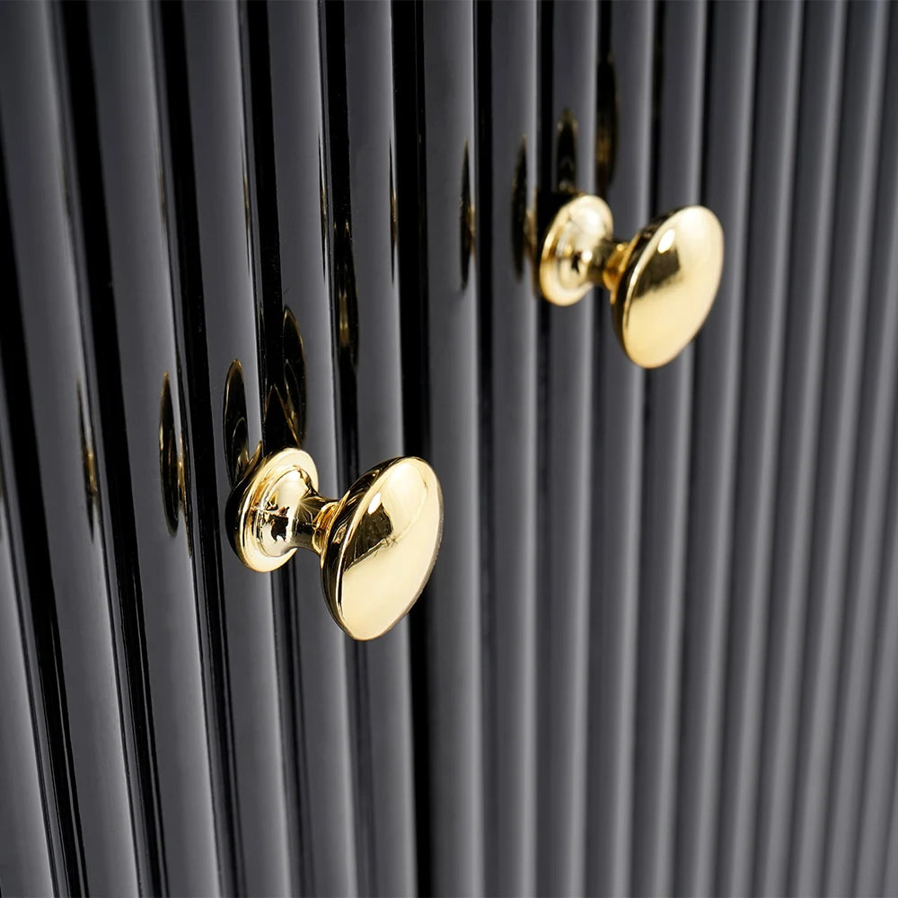 Modern Black Wardrobe Closet with Multi-Storage