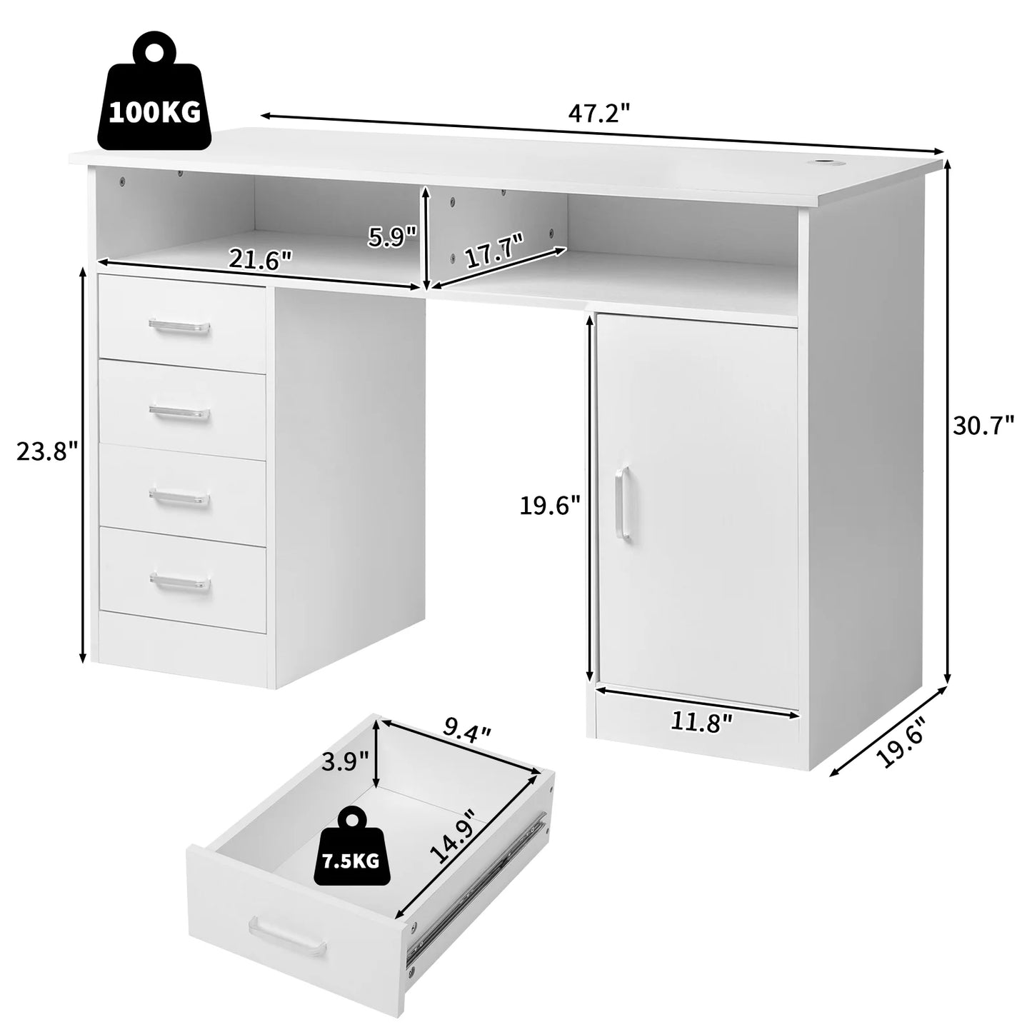 Ktaxon Wood  Study Table