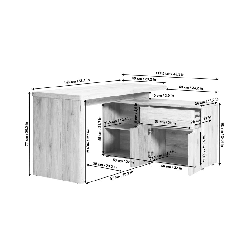 Belfield L-Shape Desk