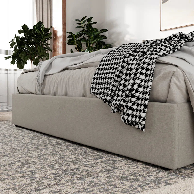 Braya Hydraulic Lift Up Storage Upholstered Platform Bed