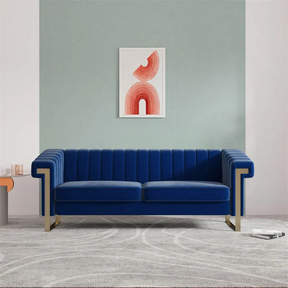 Velvet Long Couch Chesterfield Sofa Chaise