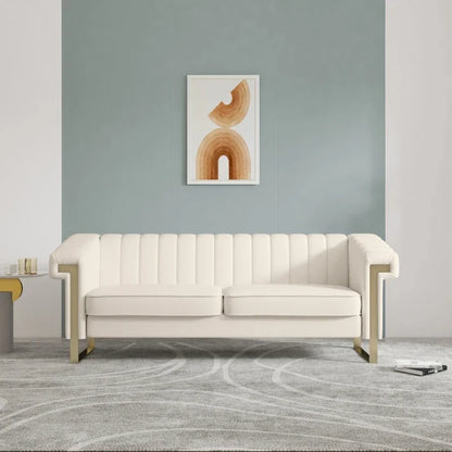 Velvet Long Couch Chesterfield Sofa Chaise