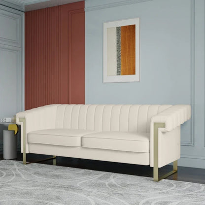 Velvet Long Couch Chesterfield Sofa Chaise