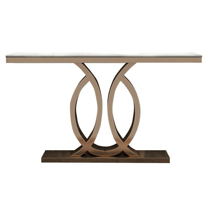 Glam Console Accent Table Stainless Steel Console Sofa Table