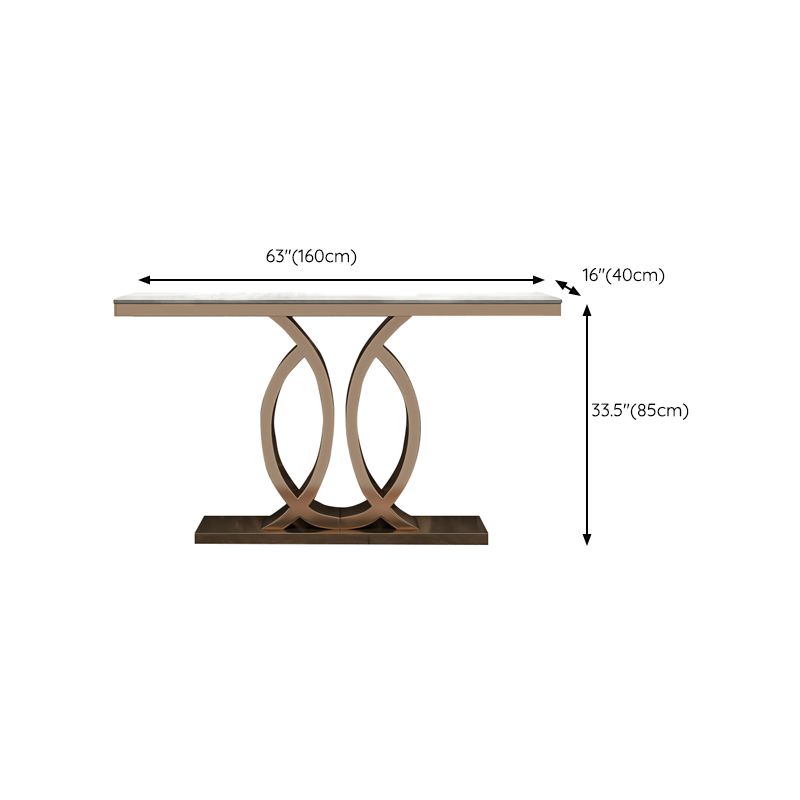 Glam Console Accent Table Stainless Steel Console Sofa Table