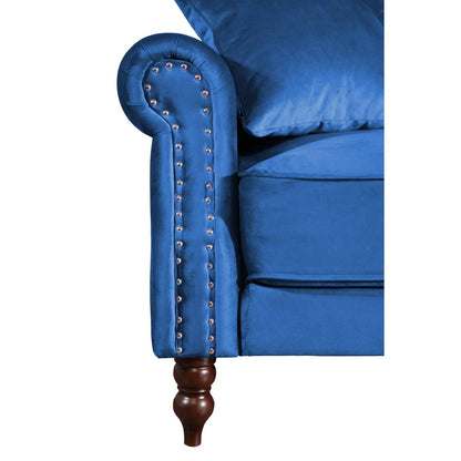 Blue Velvet Sofa