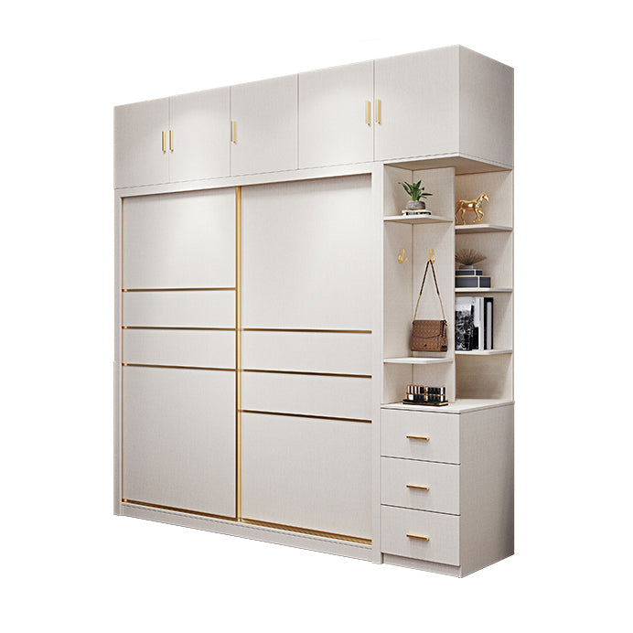 Wardrobe for Bedroom White Cabinet with Drawers