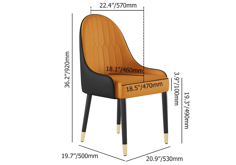 Darg Series Set of 2 Modern Dining Chairs