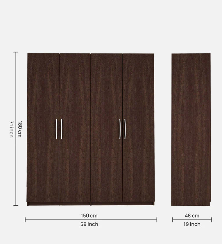 Bison 4 Door Wardrobe in Wenge Finish