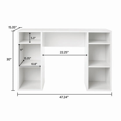 Mainstays 4-Cube Storage Desk, White Grain