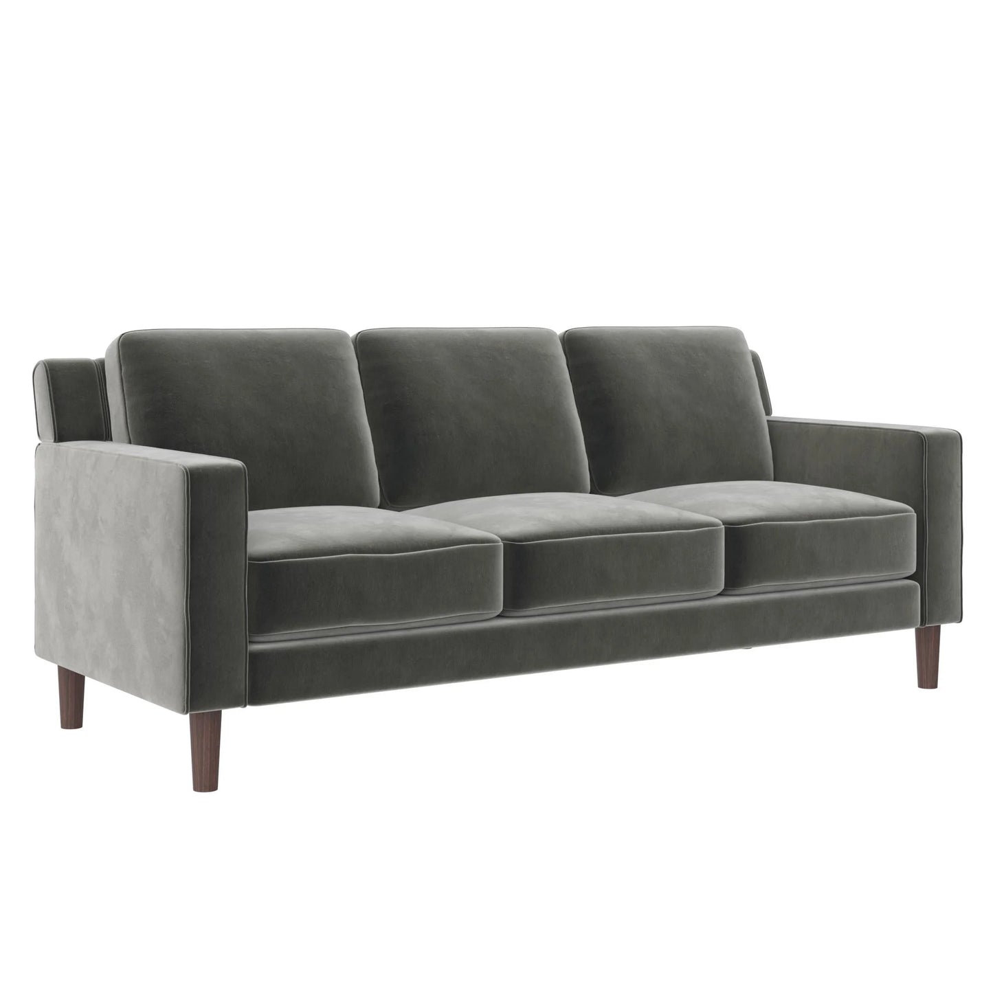 Bryanna 3 Seater Sofa, Gray Velvet