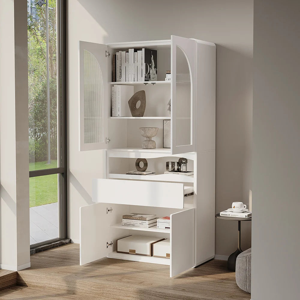 Modern Modular Bookcase with 4 Doors