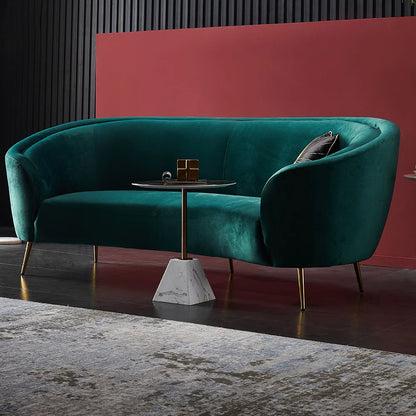 Velly Modern Deep Green Velvet Sofa