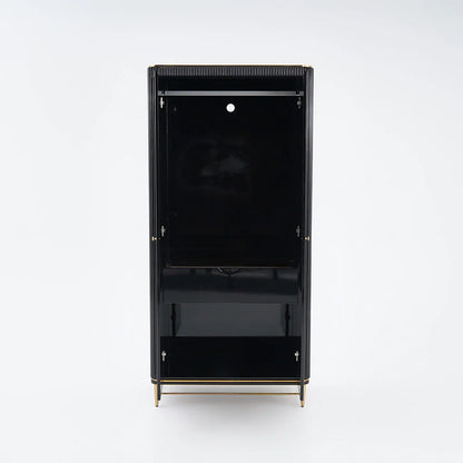 Modern Black Wardrobe Closet with Multi-Storage
