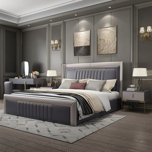 Modern Upholstered Cal King Bed