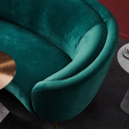 Velly Modern Deep Green Velvet Sofa