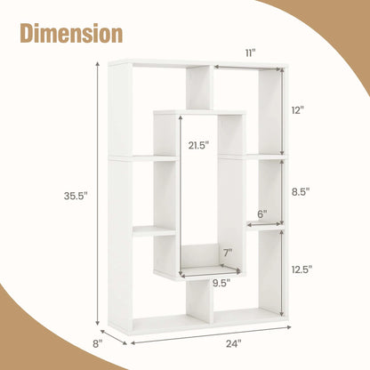 Costway 7 Cube Modern Geometric Bookcase