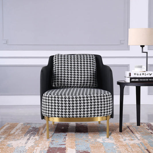 Modern Houndstooth Accent Chair