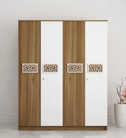 Wardrobe in Lyon Teak & White Finish