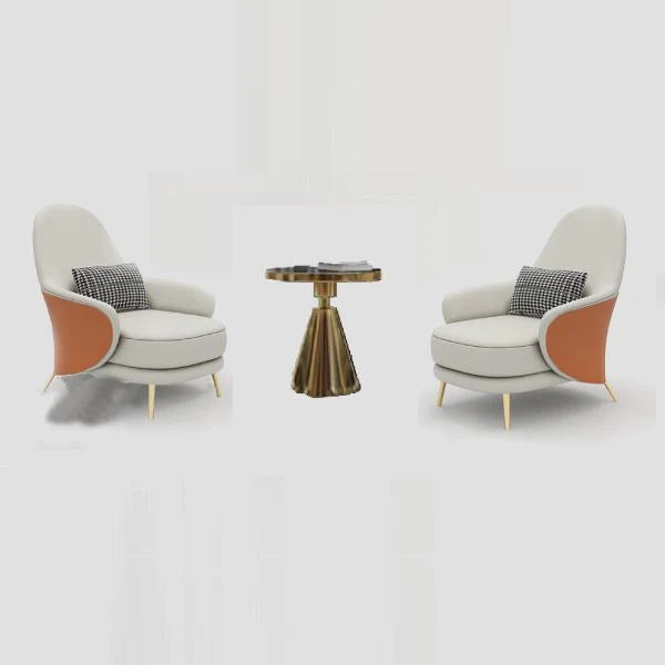 Pair Of Royal Elegant Chairs In Leatherette