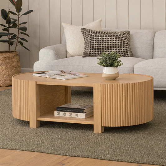 Fortra Storage Coffee Table - White Oak