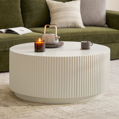 Nordens Concrete Coffee Table - Soft White